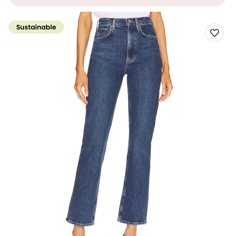 AGOLDE HIGH RISE STOVEPIPE JEANS DARK WASH
